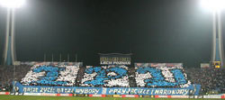 Fani Kolejorza przygotowali oprawę  na mecz przyjaźni - fot. lechpoznan.com