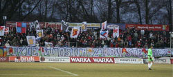 Oprawa kibiców Odry - fot.  www.mks-korona-kielce.pl